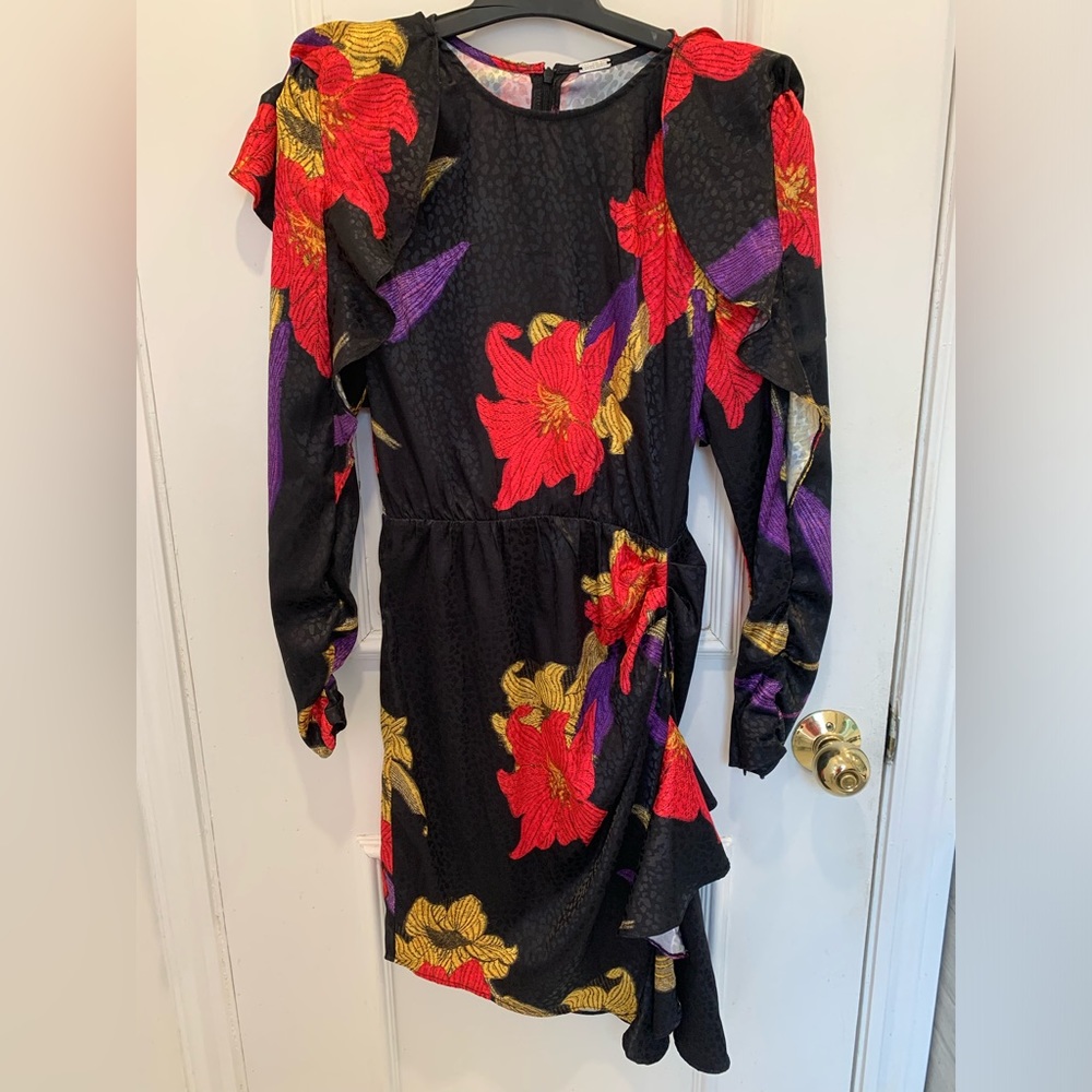 DODO BAR OR Black Floral Dress Size IT 42/US Size S